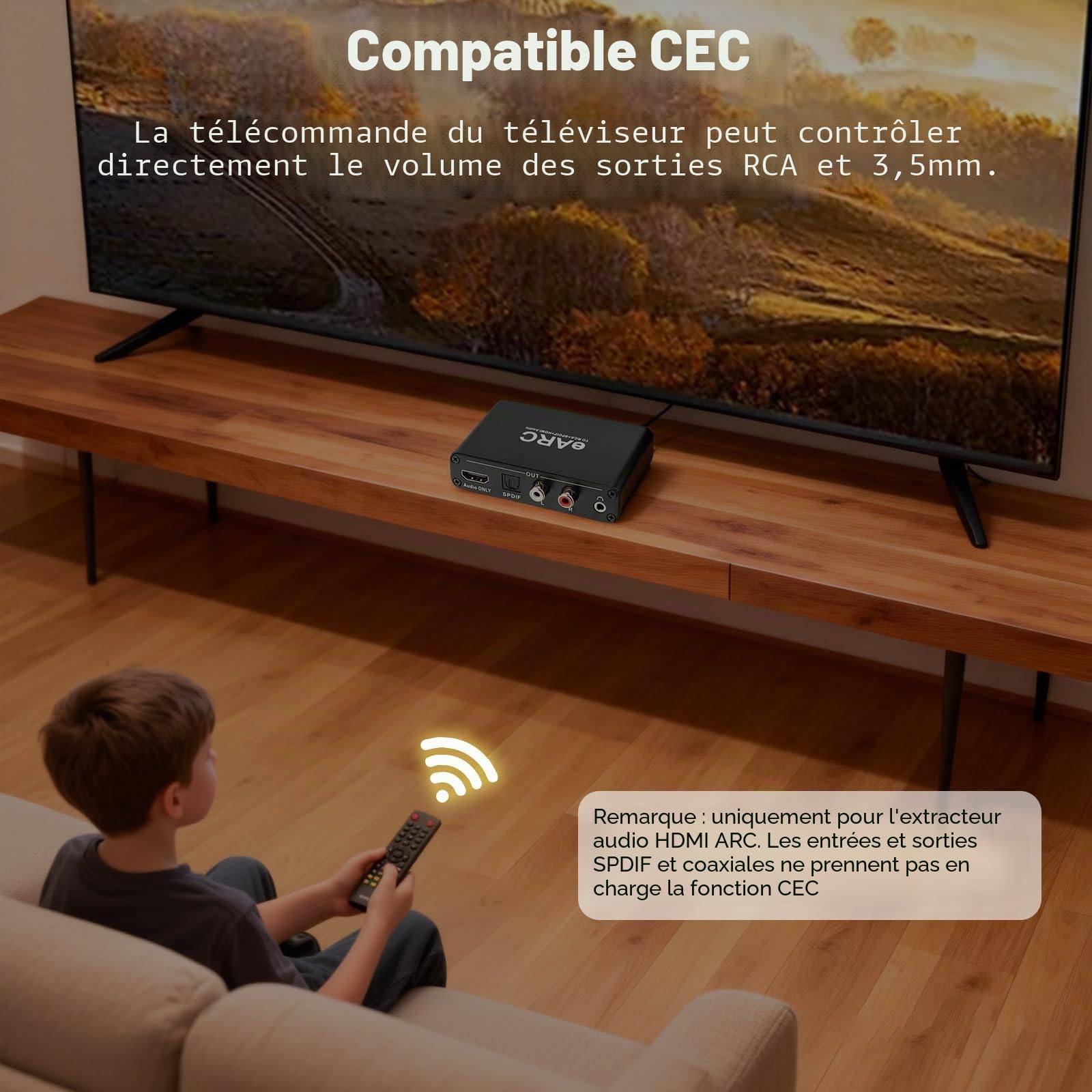 EARC/ARC Extracteur Audio, Convertisseur Numérique-Analogique 192 KHz