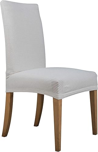 Miniatura 4 de Paquete de 6 fundas para sillas de comedor tela jacquard de poliéster y elastano elástica para el hogar alquiler y uso comercial se adapta a la