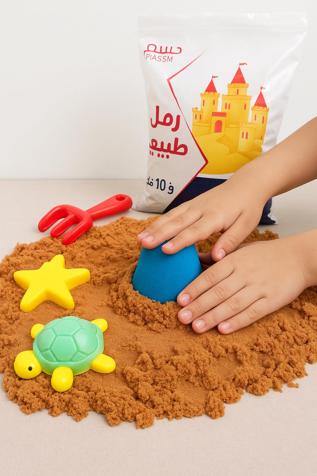 Natural Play Sand for Kids, 10 kg, perfect for creative activities, sandboxes, and sensory play, suitable for children's play