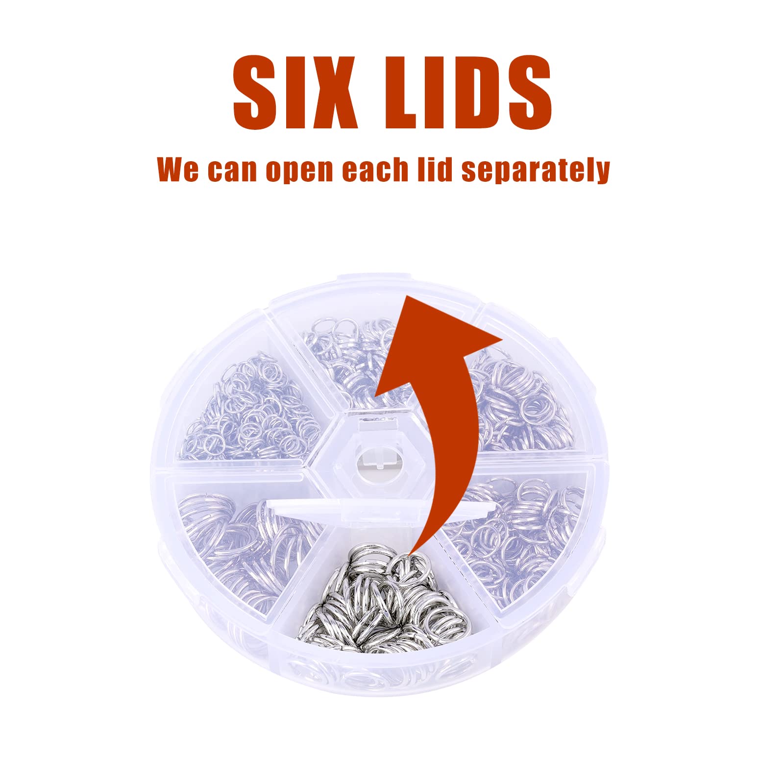 LUTER Lot De 1000 Anneaux Ouverts En Argent - Pour La Fabrication