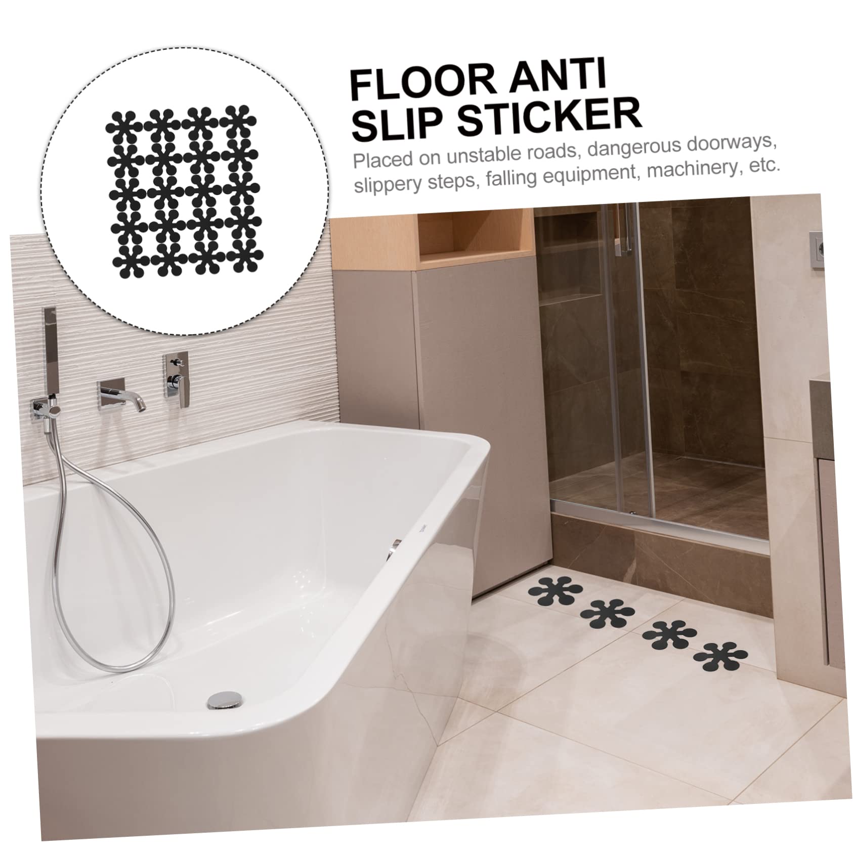 80piezas Pegatinas Antideslizantes para Baño Tiras Autoadhesivas De Peva Decorativas y Resistentes para Bañeras y Suelos Uso Escaleras y Superficies Diversas