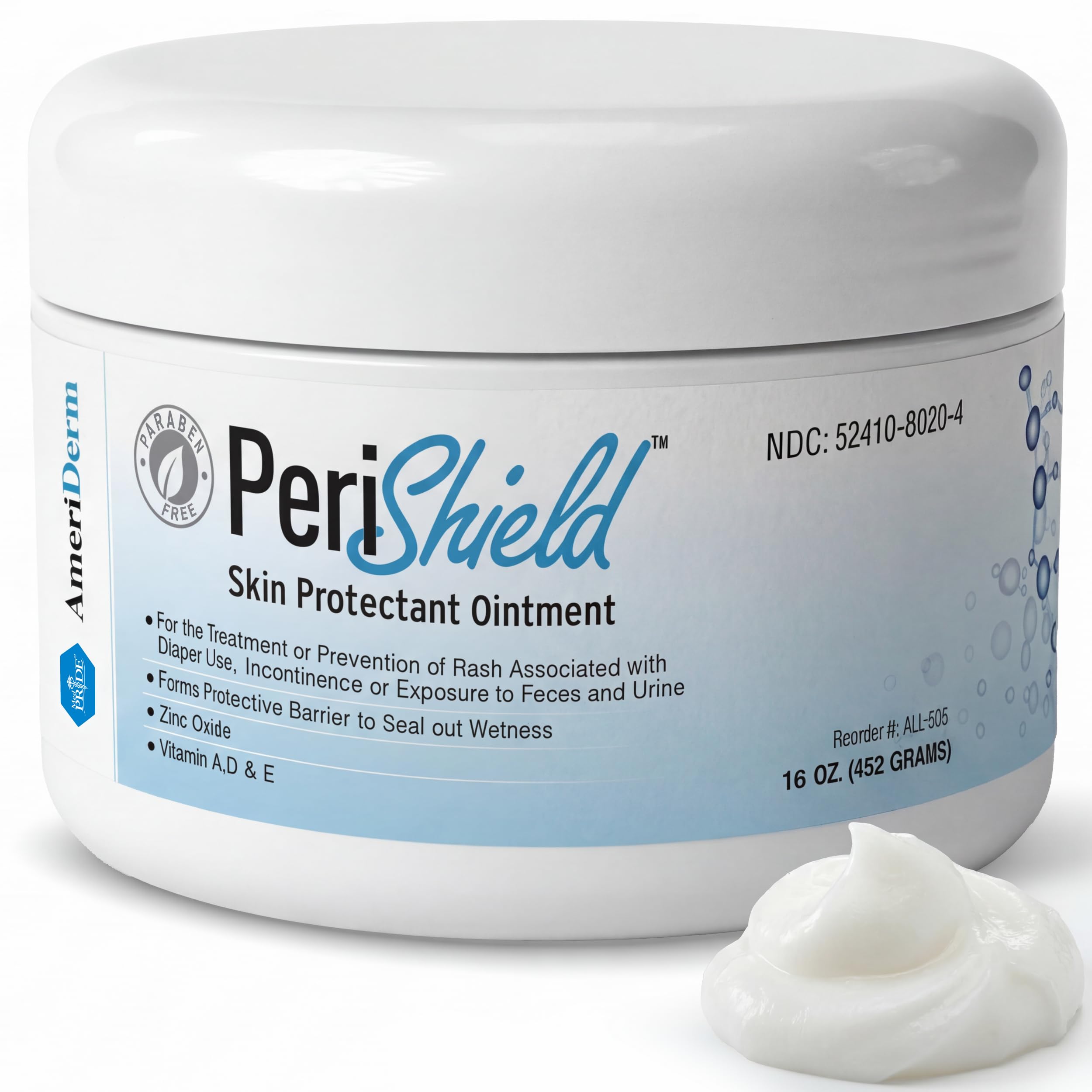 MED PRIDE Skin Protectant 16 oz Diaper Rash Ointment Zinc-Oxide Diaper Rash Cream For Babies With Vitamin A, D & E- Paraben-Free Healing Baby Butt Cream For Rash Treatment & Prevention