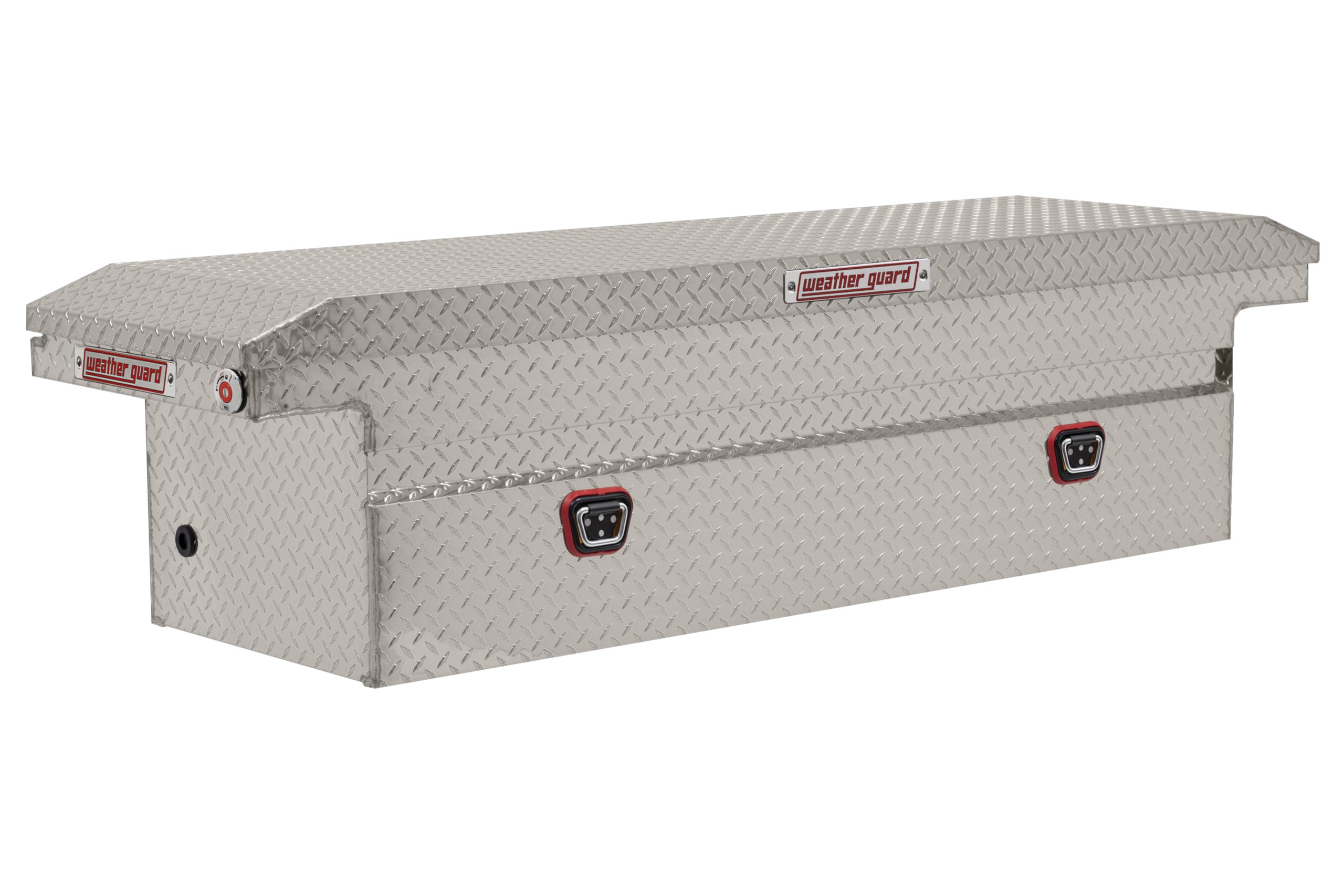 Weather Guard Model 121-0-04 Saddle Truck Box, Aluminum, For Full Size Trucks, Low Profile, Clear, 11.0 cu ft capacity