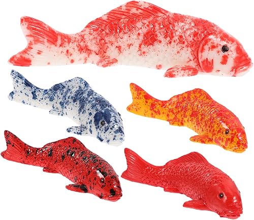 Miniatura 10 de 20 piezas de peces en forma de resina ilustración de peces fuente de acuario taza de papel pequeña pecera suministros de pecera falsa sombrero de