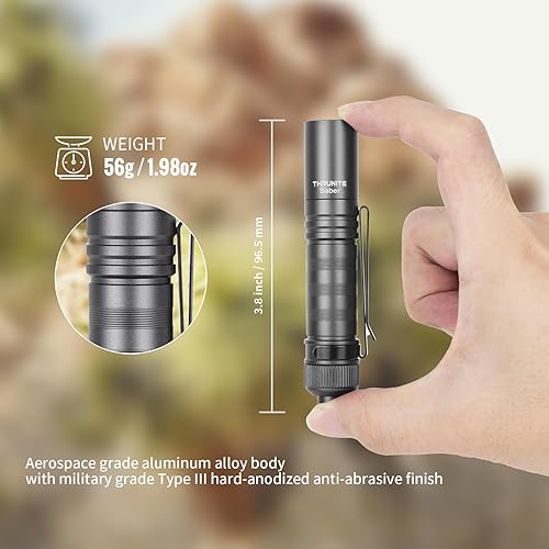 Vista 16 de ThruNite Saber 659 lúmenes pequeña EDC linterna AA recargable, alto rendimiento SST20 LED mini linterna de bolsillo con clip