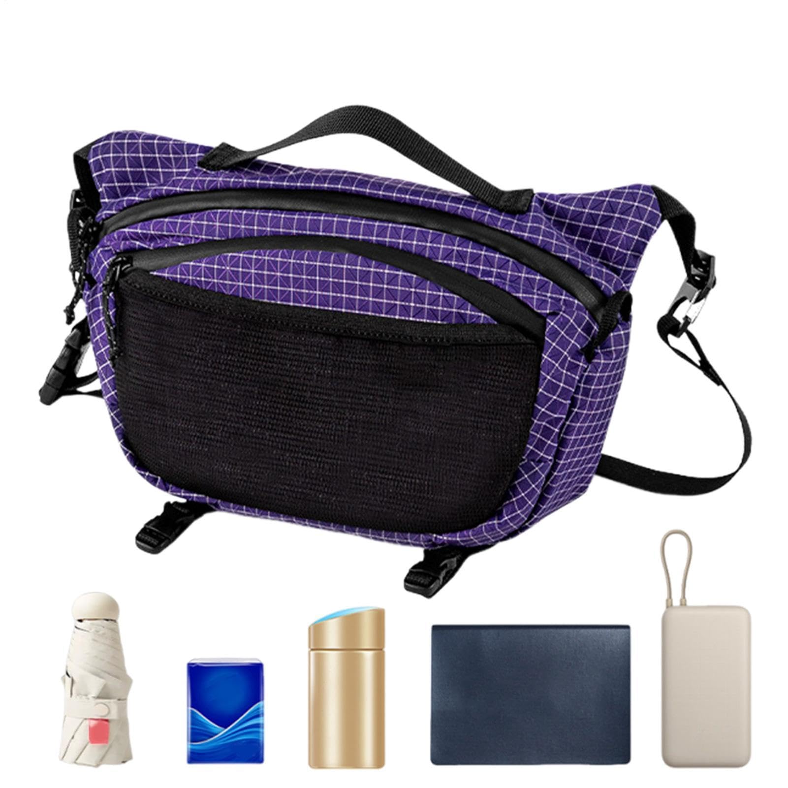 Borsa a tracolla da escursionismo, 25 x 14 x 5 cm, impermeabile, traspirante, borsa da corsa per uomo e donna, avventure all'aperto, passeggiate, viaggi, campeggio, ciclismo