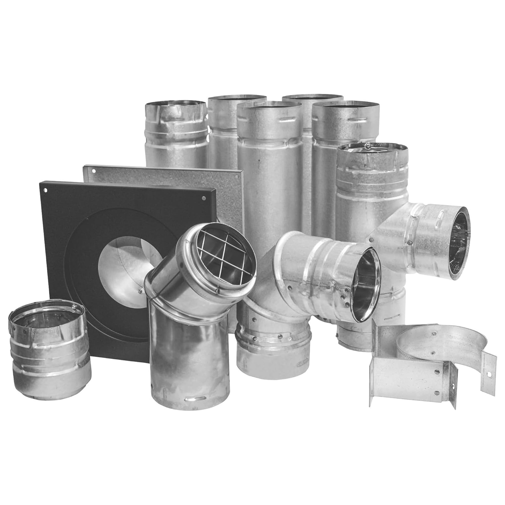 Duravent 3 Inch PelletVent Stainless Steel Double Wall Vent Pipe Kit