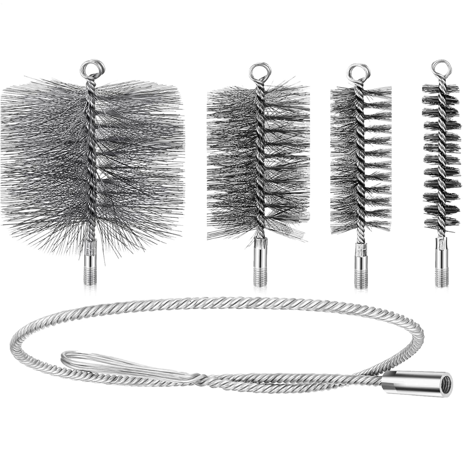 Brosse métallique de nettoyage inox pour débloquer les tuyaux obstrués
