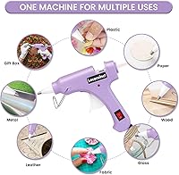 Vista 5 de Pistola de pegamento caliente, kit de mini pistola de pegamento caliente con 30 barras de pegamento, precalentamiento rápido para manualidades
