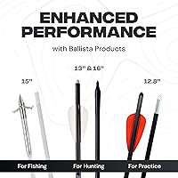 Vista 9 de BALLISTA BAT Compound Mini Crossbow - Small Crossbow for Hunting, Fishing and Target - 300 FPS, 130 Lbs, 2.46 lbs