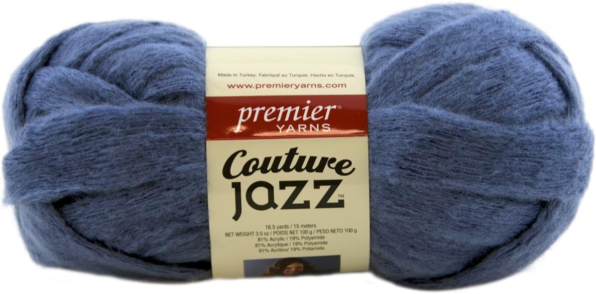 Premier Yarns Couture Jazz Yarn Denim, Acrylic, Multicolour, 10.16x22.22x10.16 cm