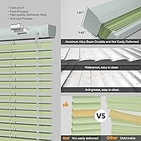 Vista 3 de Persianas horizontales sin cordones de aluminio de 1 pulgada para ventana, persianas personalizadas para oscurecer la habitación, persianas
