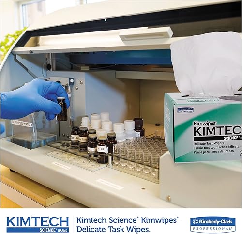 Miniatura 3 de Kimtech 34120 KIMWIPES Limpiaparabrisas delicados, 1 capa, 4 25 x 8 25, 280caja, 30 cajascartón