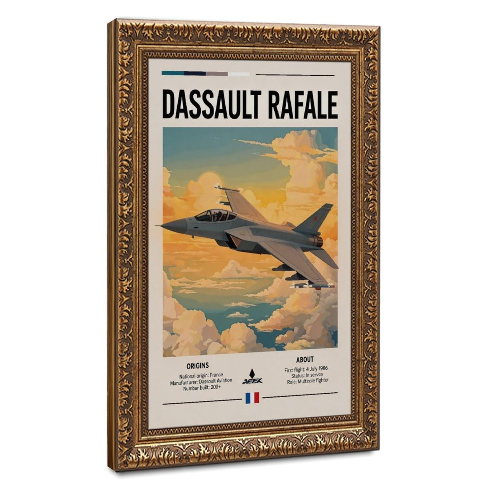 Bareronor Fighter Jet Canvas Poster for Dorm Room Decor Gift