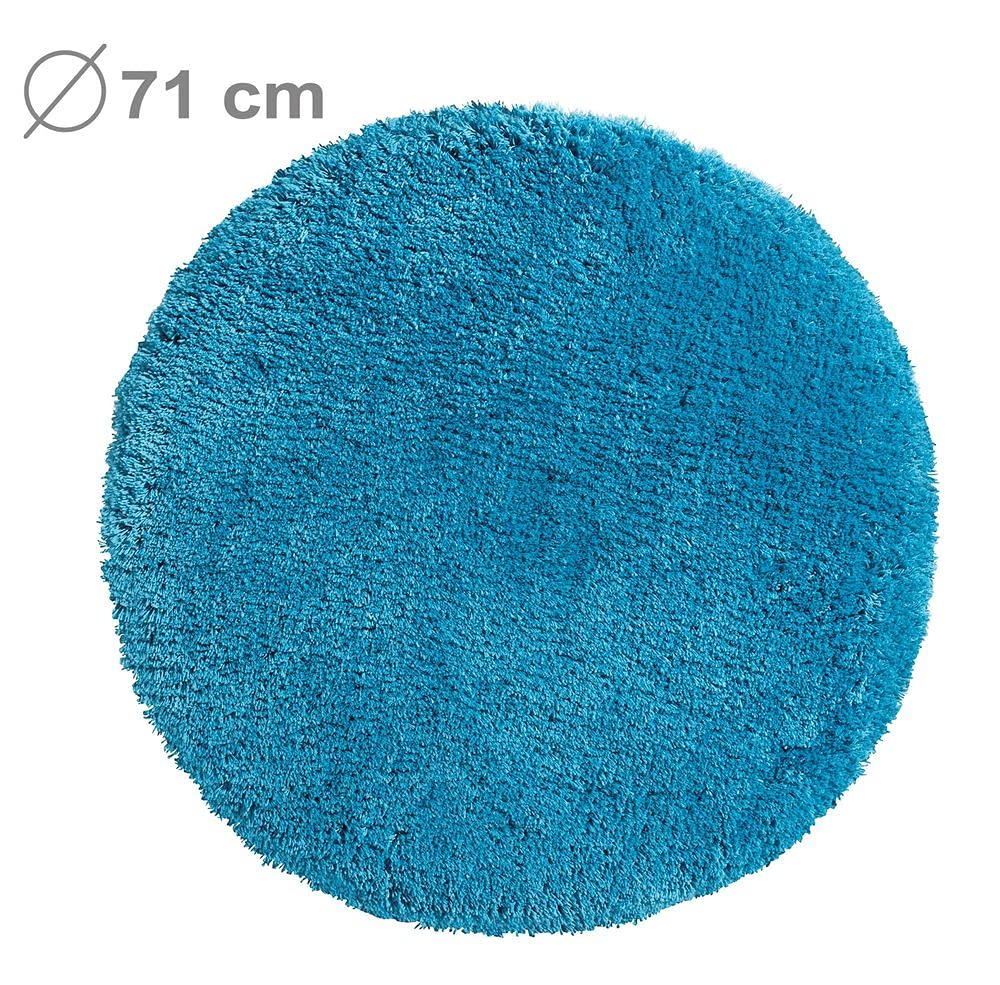 PANA Panasonic® baño (Microfibra I Alfombrilla de baño I Microfibra Ducha Alfombrilla I baño Alfombra para Cuarto de baño I Lavado Bar I I de Secado rápido Suelo Radiante I Color Azul, 71 cm rund