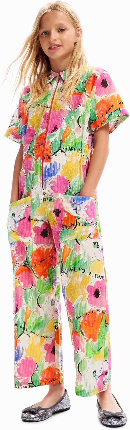 Desigual Little Girl's Mono Corto Tirantes