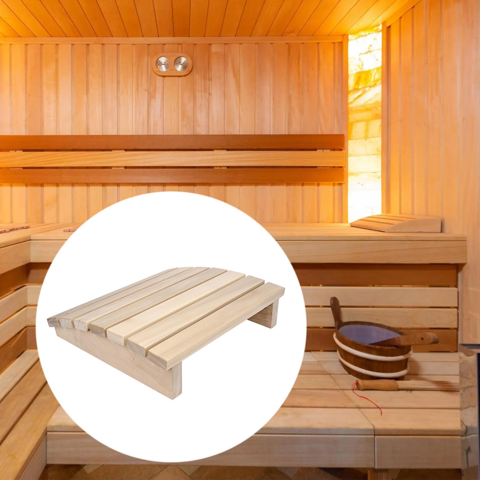 Sauna Rückenlehnenkissen Bequeme Sauna Kopfstütze Aus Holz für Saunabaden