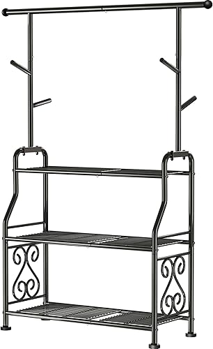 Miniatura 8 de GIOTORENT Soporte para plantas de interior, estante de metal resistente de 3 niveles para patio e interior, planta alta con capacidad para más de 14