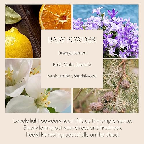 Miniatura 6 de 396 st. Difusor de junco, polvo para bebé, 6.7 onzasjuegos de difusor de junco, fragancia para el hogar, aceites perfumados, decoración del hogar y