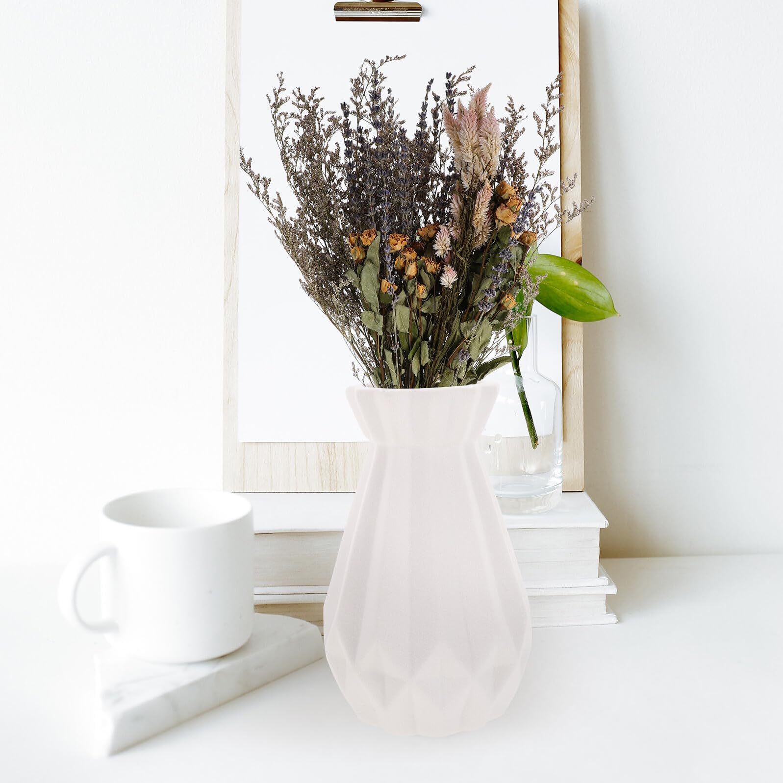 INOOMP Bouquet de Flores Secas y Lavanda Decorativa Natural para Jarrones, Planta Seca Casera Estilo Rústico Adecuado para Bodas y Navidad