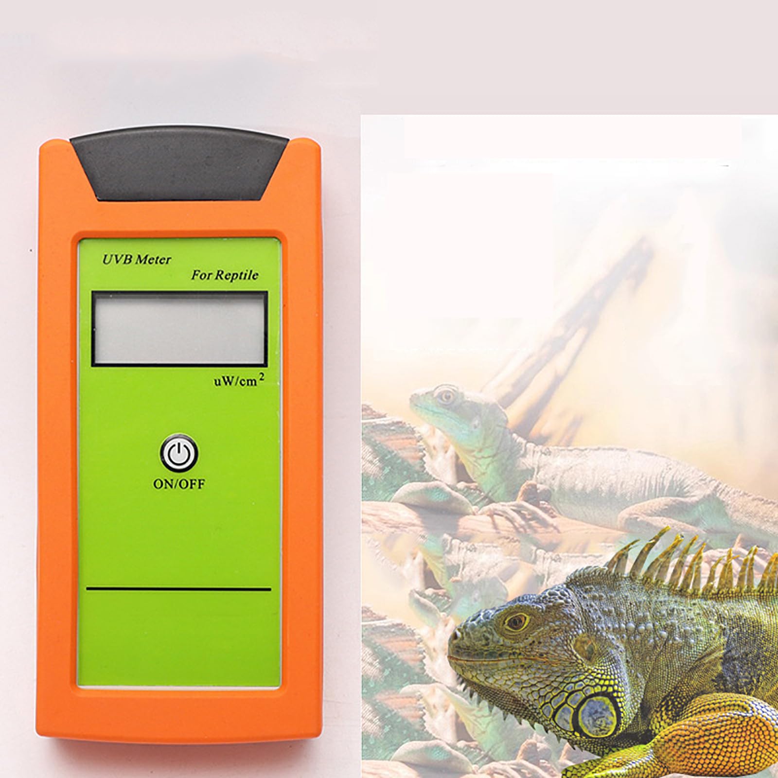 Medidor de lámpara solar para reptiles con pantalla digital para monitoreo UVB y mejora de vitalidad
