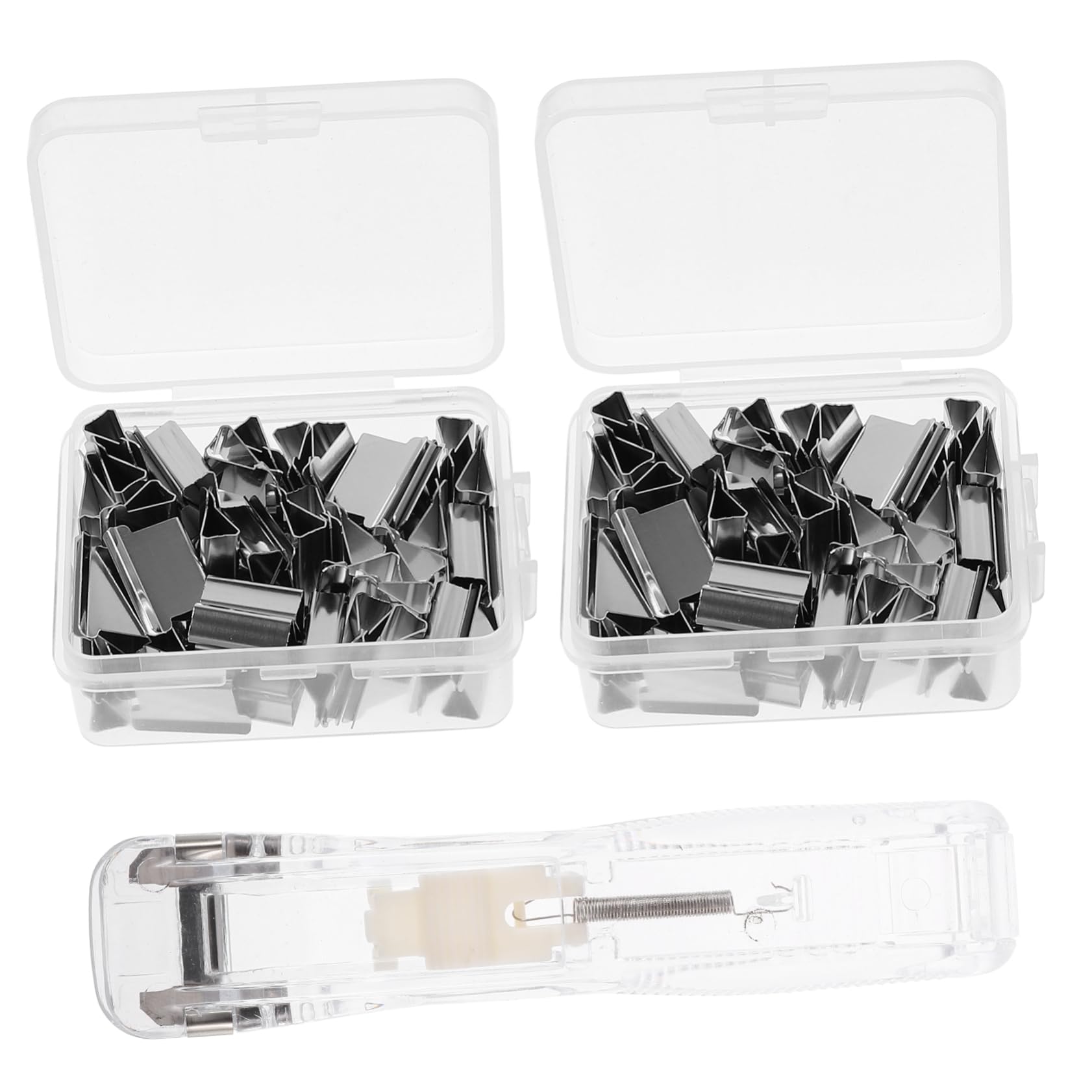 DOITOOL 4 Set Spillatrice Ufficio Rilegatura Graffette Kit Raccoglitore per Documenti Facile Usare e Portatile per Casa Scuola e Ufficio
