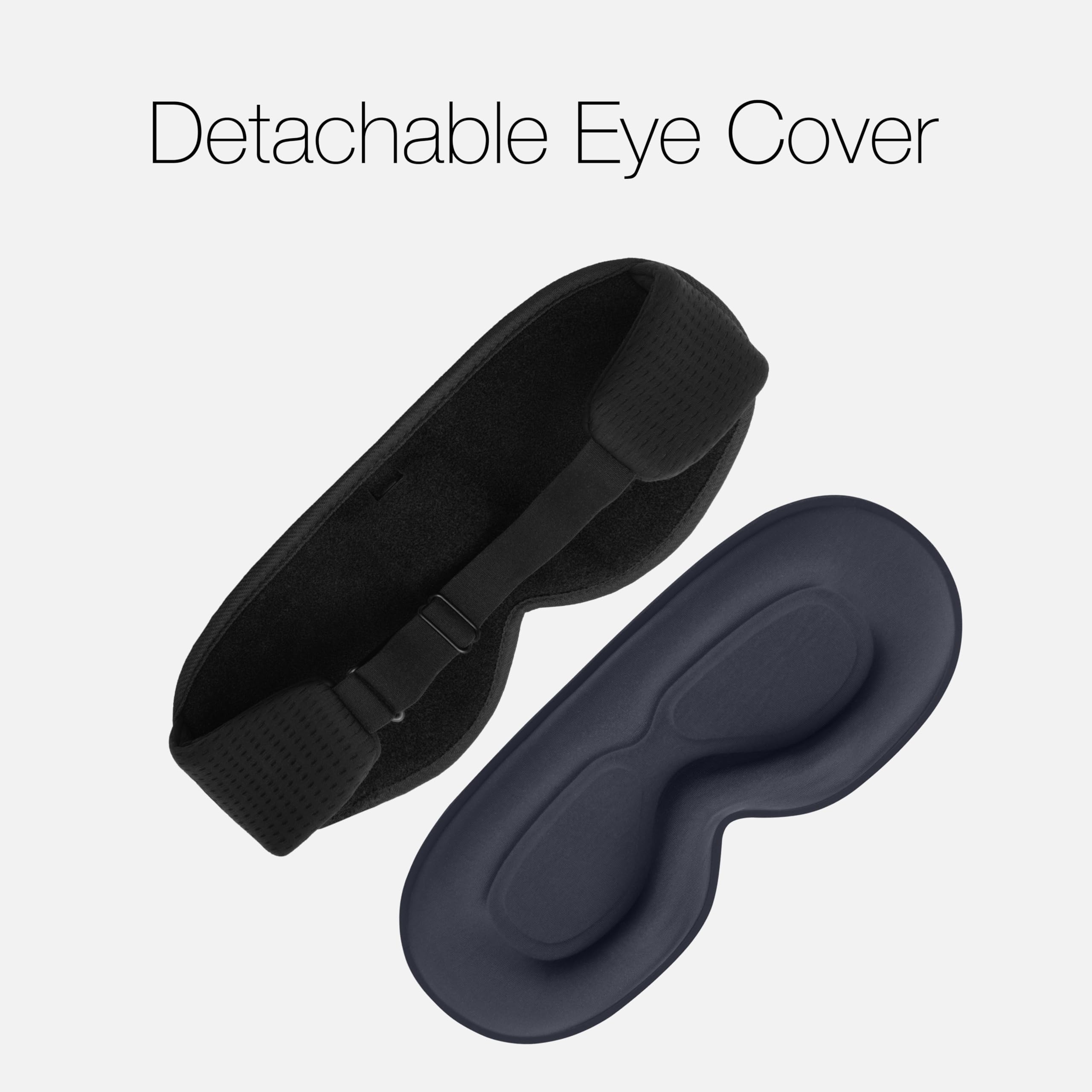 Auriculares para dormir, máscara para dormir con auriculares Bluetooth, tela ventilada, ajuste ajustable, 100% opaco, contorno 3D, almohadillas para dormir de lado