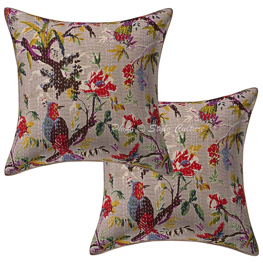 Buy Stylo Culture Cotton Traditional Jaipuri Couch Cushion Covers 40cm