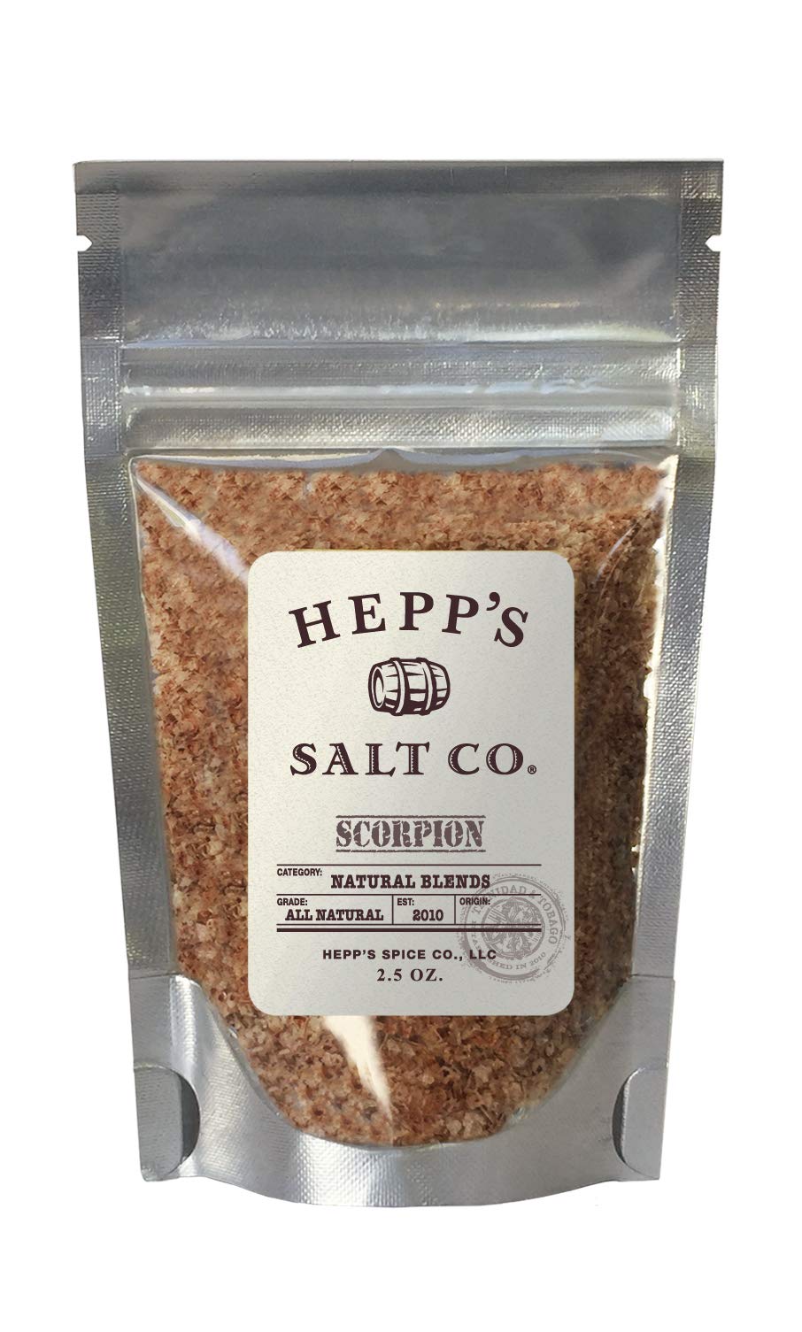 Hepps Salt Co., Scorpion Sea Salt Hottest salt in the world 2 oz pouch