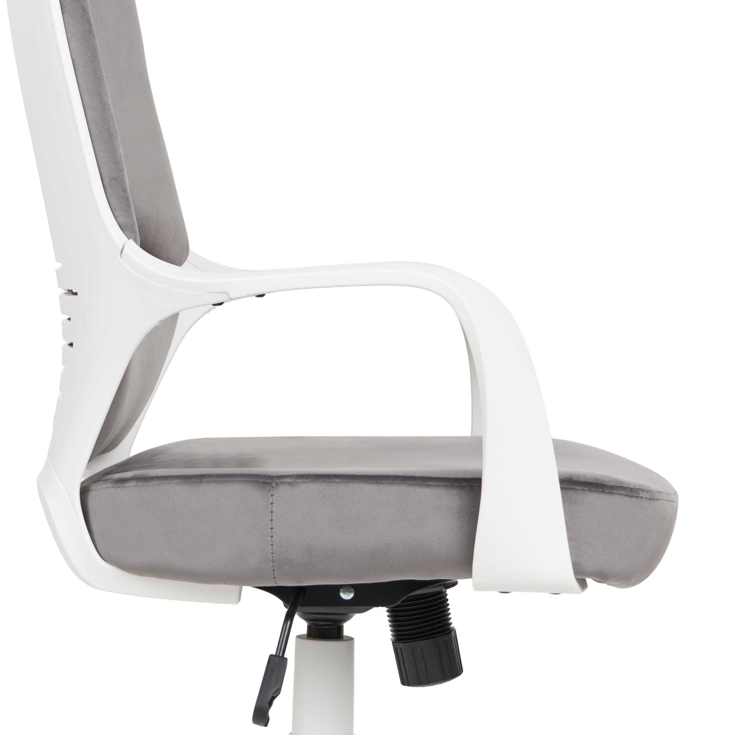 Krzesło biurowe welurowe regulacja wysokości obrotowe ergonomiczne szare Delight