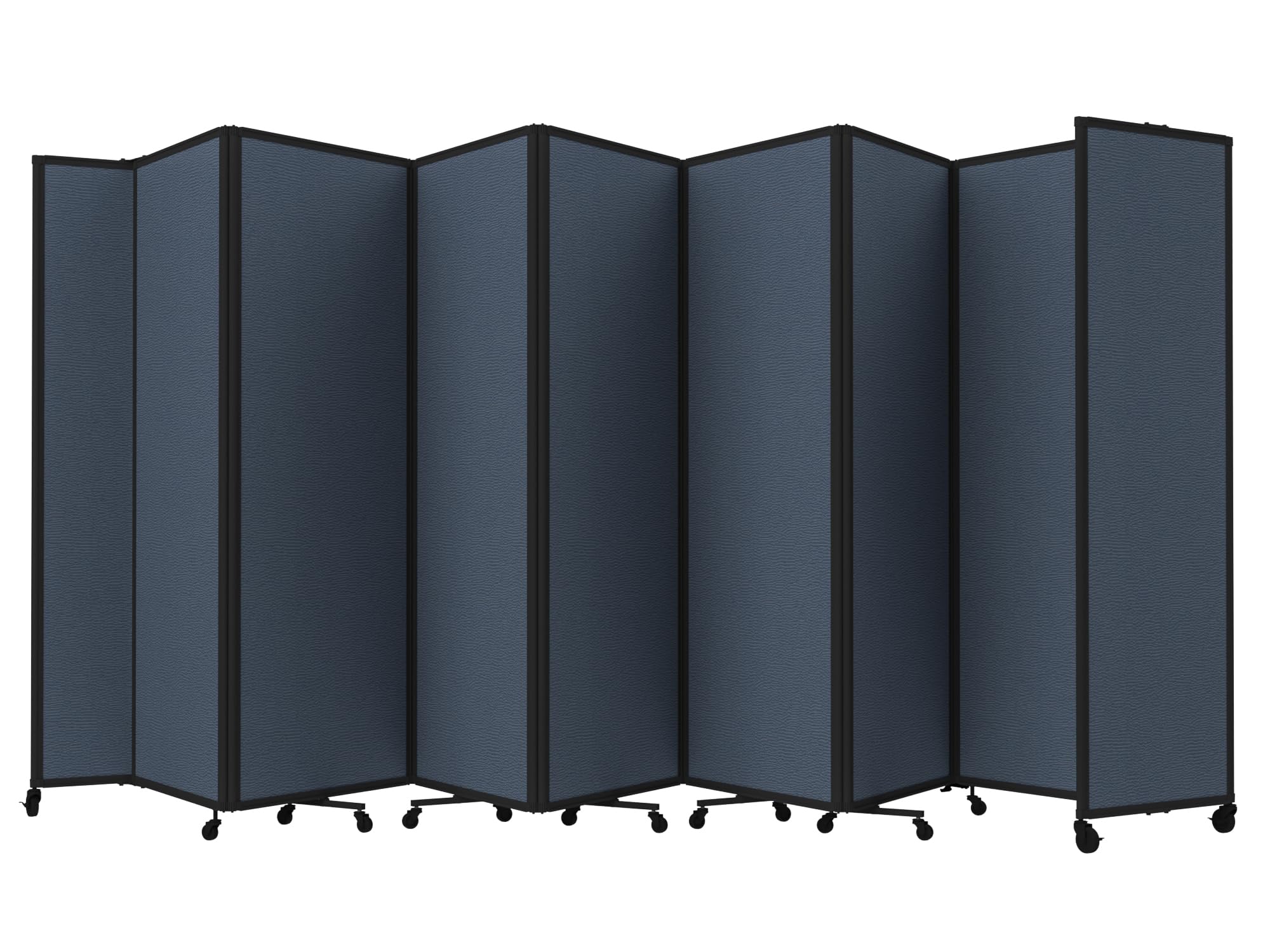 Versare Room Divider 360 Portable Wall Partition | Folding Panels | Large Freestanding Divider | Locking Wheels | Temporary Room Separator