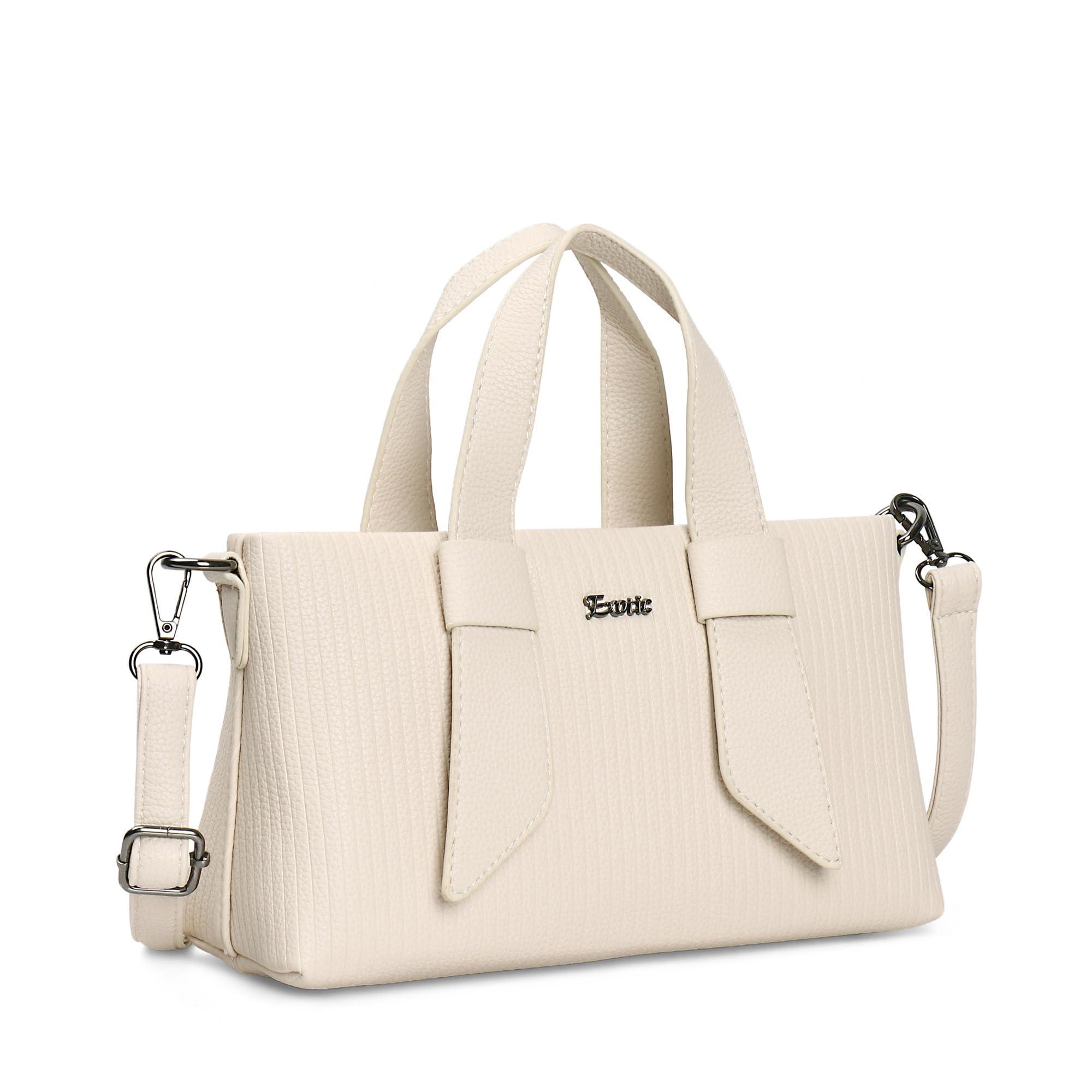 exotic Valeria Satchel Sling Bag for Women | Textured Leatherette Handbag with Top Handle & Detachable Crossbody Strap | Multi-Compartment Structured Purse-picture-19
