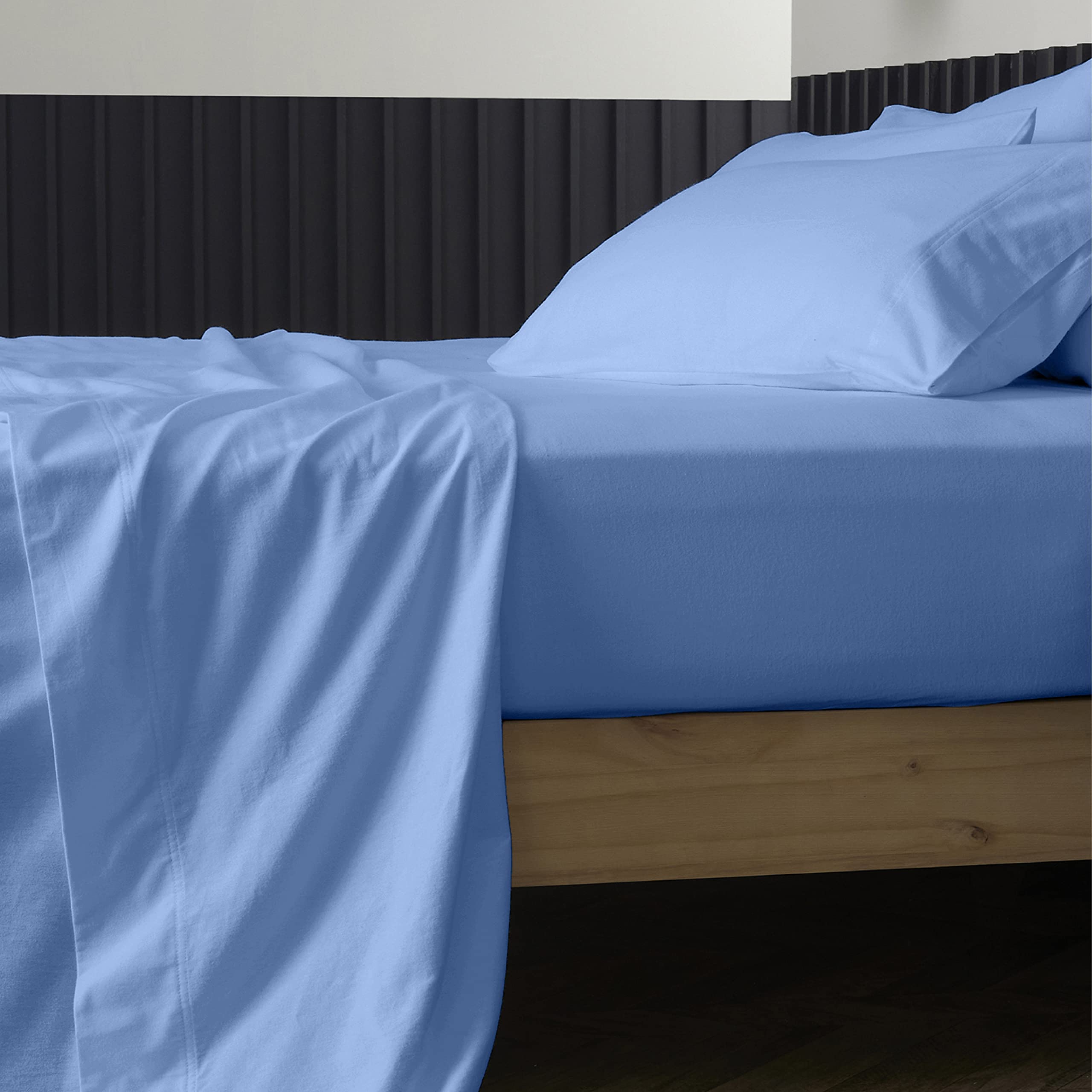 THREAD SPREAD100% Pure Egyptian Cotton Sheets Full Size - 1000 Thread Count 4 PC Deep Pocket Full Size Bed Sheets Set, Soft Sateen Weave Luxury Hotel Cooling Sheet, Fits Mattress Upto 18" - Deep Blue