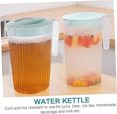 Miniatura 5 de GOOHOCHY Resistente de alta temperatura de la tapa de la jarra plástica verde 2l para el uso en el hogar jarra de agua sana para las bebidas