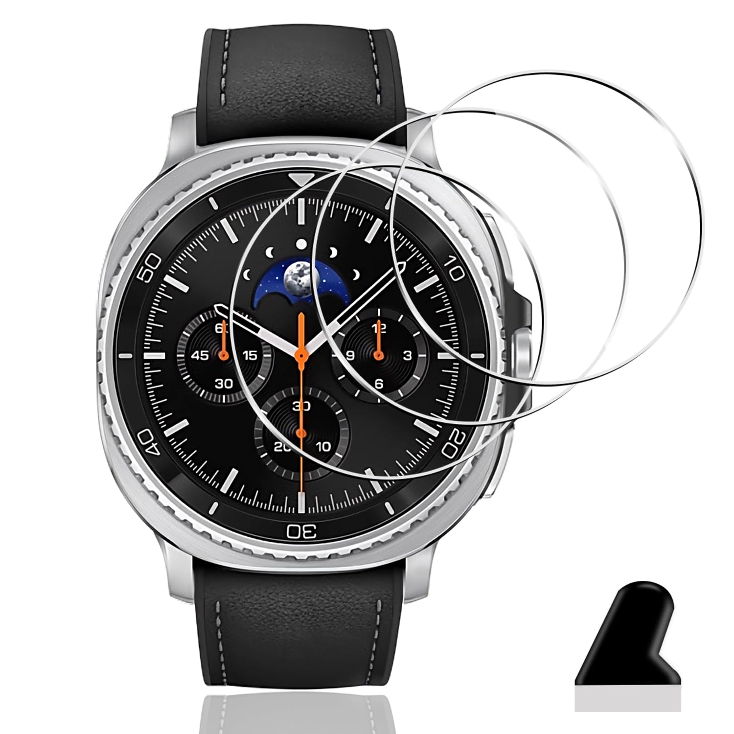 【3枚セット】 対応 Galaxy Watch 8 Classic 46mm ガラスフィルム 保護フィルム 3枚 用 ギャラクシー ウォッチ8 Classic 46mm フィルム 【 硬度9H 日本旭硝子製 】 用 Galaxy Watch8 Classic 液晶保護フィルム キズ防止 耐衝撃 飛散防止 全面保護 高透過率 3D Touch対応 高感度タッチ 気泡ゼロ 自動吸着 貼り付け簡単