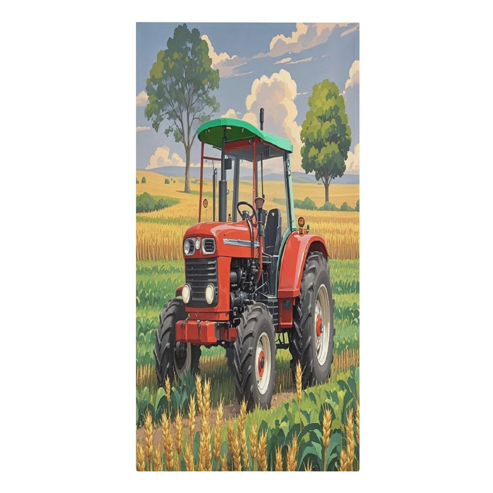 FekiLoot Tractor Theme Towels Soft Oversized Beach Towels Absorbent Sand Free Bath Towel Travel Compact Swim Towels Lightweight Quick Dry Pool Towel Large Beach Blanket 30" X 61"