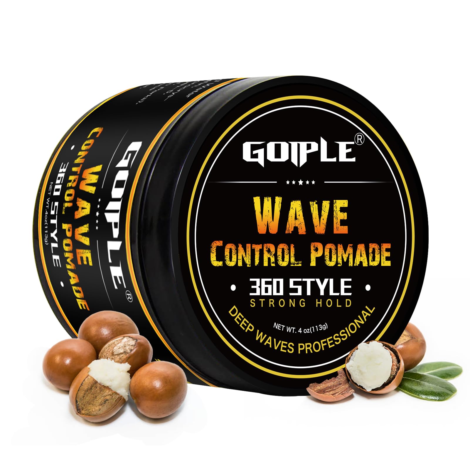Experience the Power of Wave Grease - Our Natural Sporting 360 Wave Grease for Men's Strong Hold and Layered Waves. Easy Wash Hair Cream with Grease for Moisture, Control, and Silky Shine. 4 oz