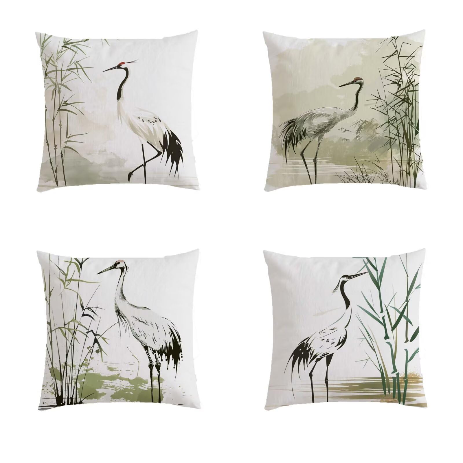 Housse de coussin 50x50cm effet lin avec impression double face