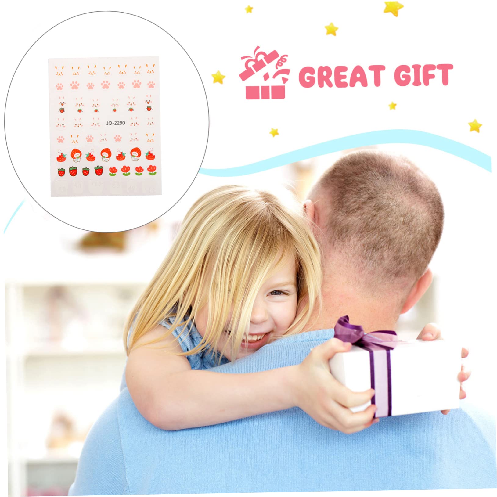 Healvian 4 Set Di Adesivi Per Nail Art Decalcomanie Per Unghie Da Donna Decalcomanie Per Unghie A Forma Di Coniglietto Per Decorazioni Natalizie 10 Fogli*4