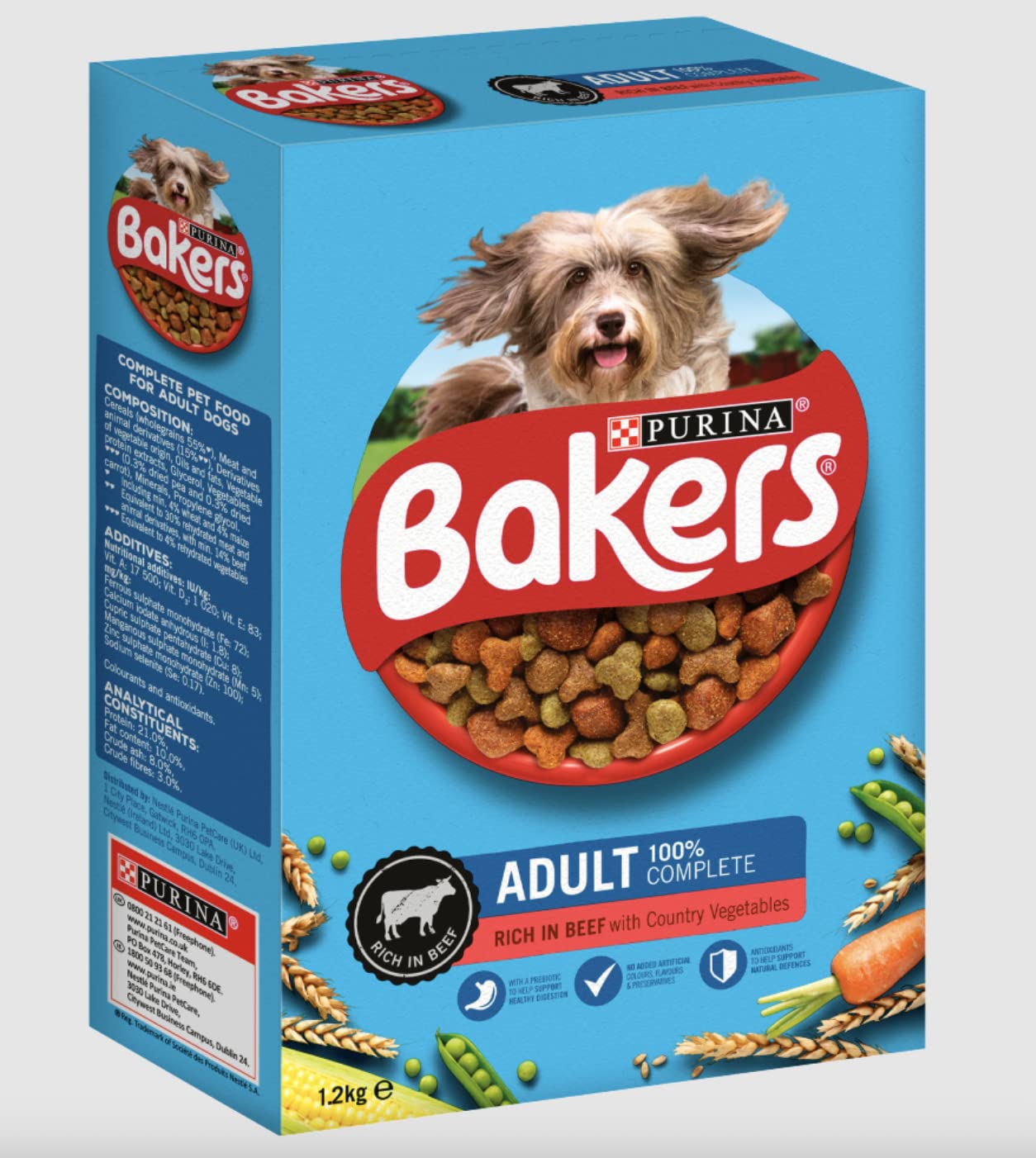 Bakers Dry Dog Food Beef And Veg 1.2Kg