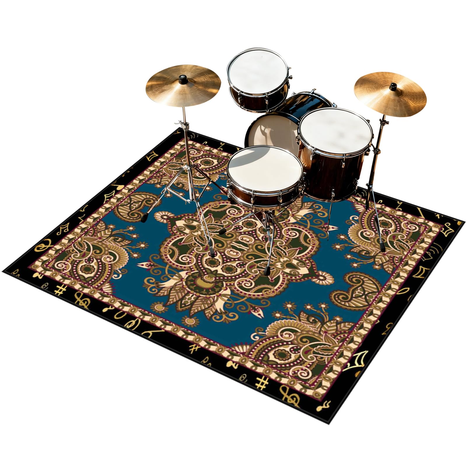 Tappetino Insonorizzato Batteria Drum Tappetino per Batteria e Percussioni Tappeto a Tamburo Tappeto per Batteria Elettrica Tappeto per Batteria Acustica Tappeto Antiscivolo Batteria 230 x 200 cm