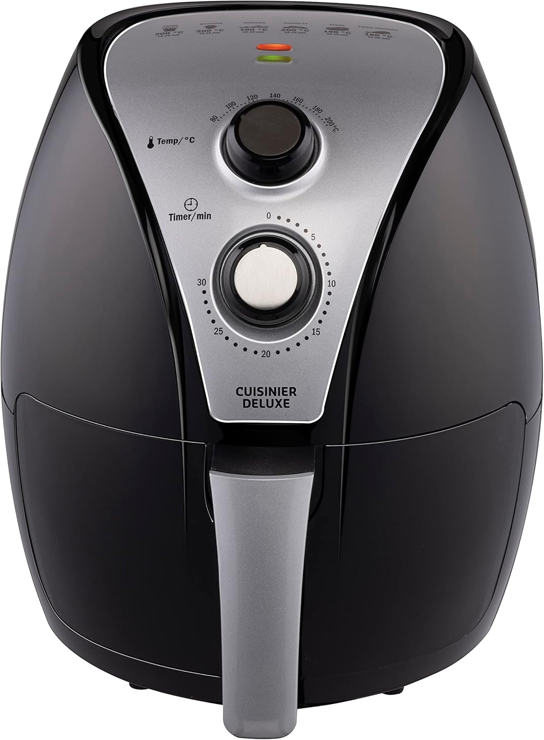 Deluxe Friggitrice ad Aria Calda senza Olio Airfryer 3,2 Lt Frigge Cuoce Arrosto 1500W
