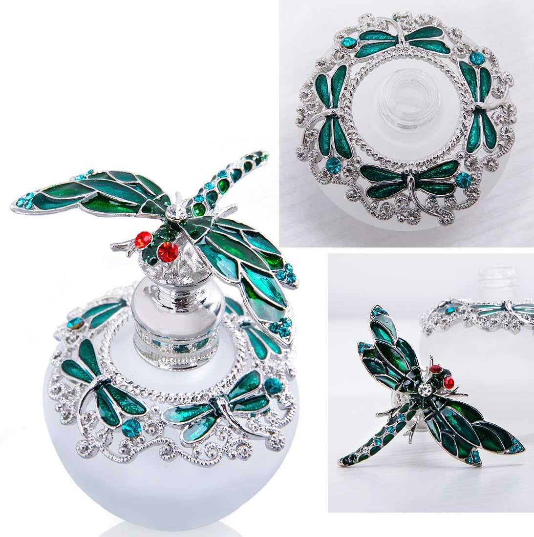 YU FENG 40ml Decorative Crystal Perfume Bottle, Refillable Glass Container