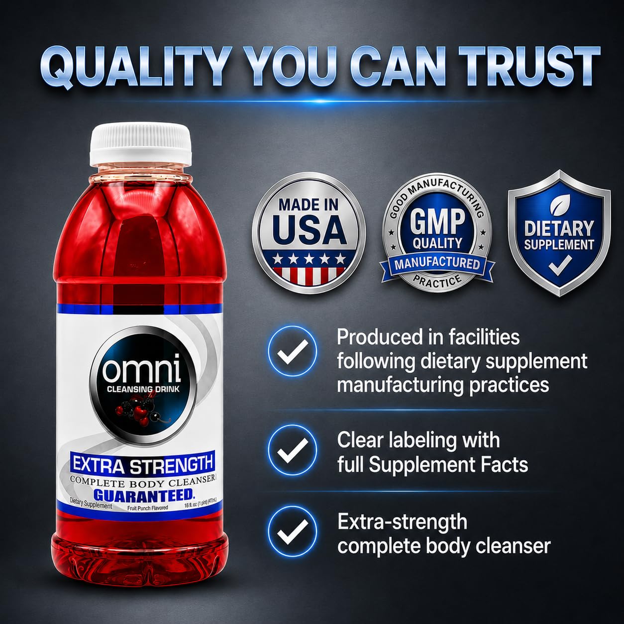 Omni Extra Strength Herbal Body Cleanse Detox Drink - Fruit Punch 16 Fl Oz — Amazon image 7