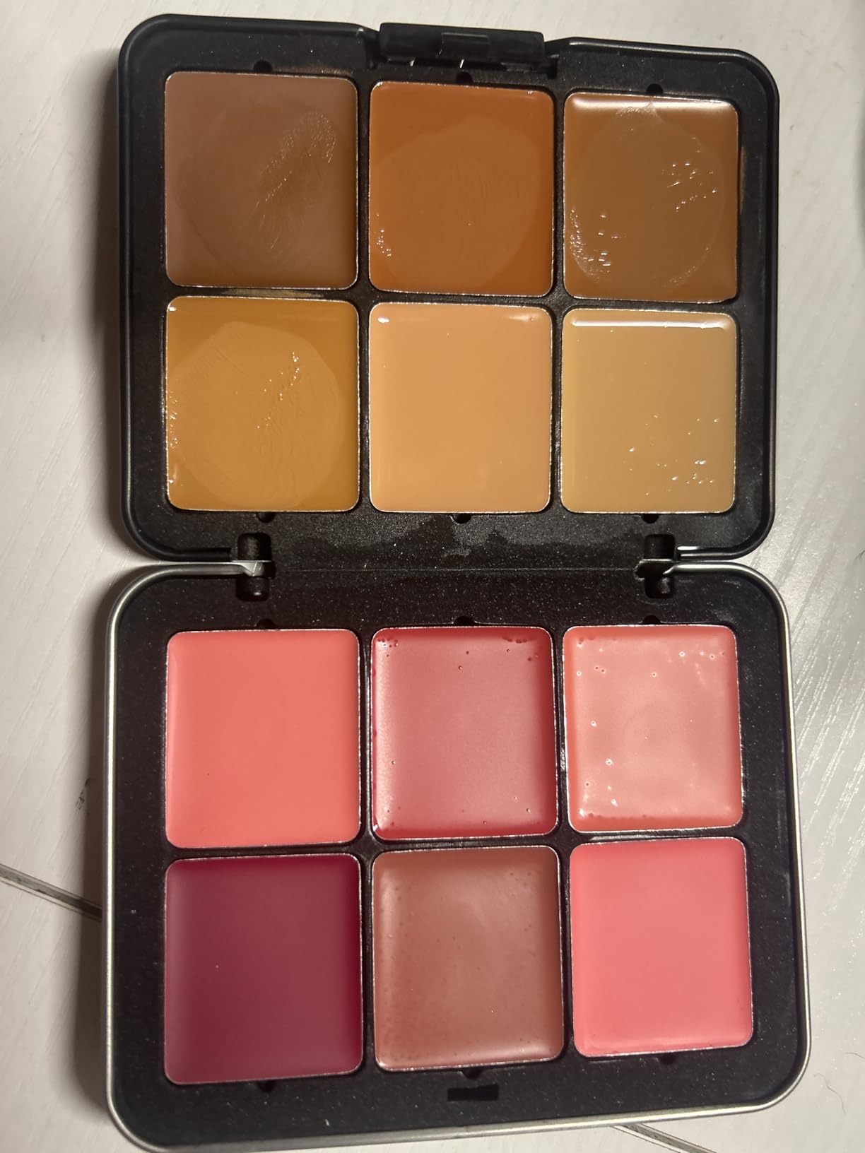 HOSAILY Cream Blush & Concealer Palette, 12 Colors, Long Wearing, Smudge Proof, Blendable Matte Finish, Face Makeup (02)