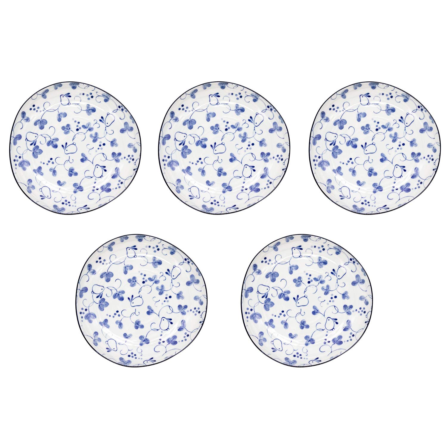 Mino Yaki Rabbit Serving Plates, Set of 5