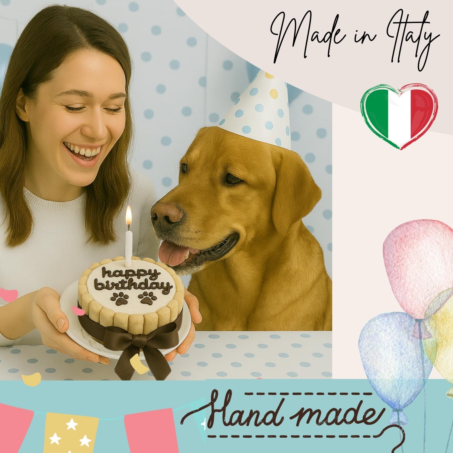 Geburtstags-Set Für Hunde – 9-teiliges Geschenk Mit Hut, Tuch & Spielzeug, Rosa, Für Kleine & Mittlere Hunde