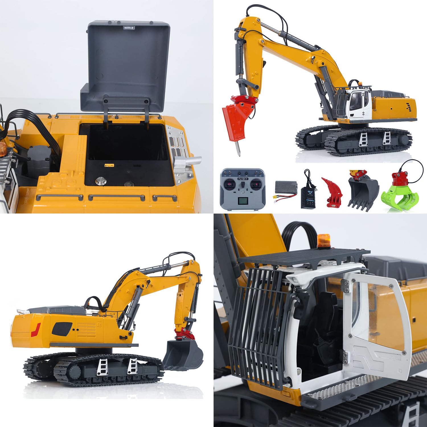 Toucan RC Hobby 1/18 Kabolite RC Bagger 5901 100S Elektrischer Hebebügler Flysky Fernbedienung 970 Bagger Engineering Fahrzeug Elektro Ripper Hammer Neujahr Geschenk