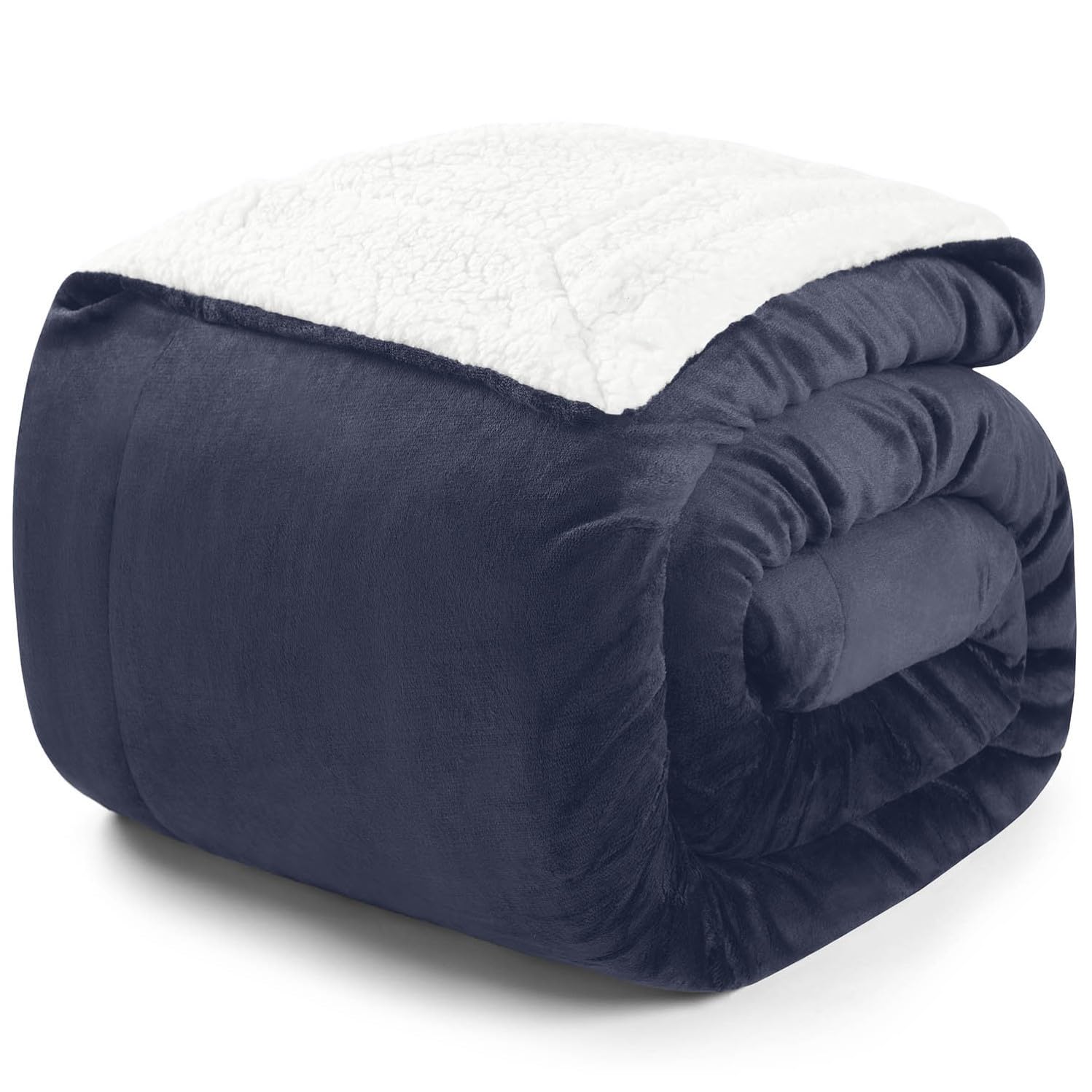 Blumtal Coperta Pile - Plaid Divano Super Morbida - Coperta Plaid Sherpa di Alta Qualità - Coperta Letto Singolo Sherpa - Certificata OKEO-Tex - 150 x 200 cm - Blu Oceano