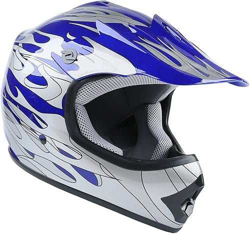 Miniatura 3 de TCT-MT Set de Casco + Gafas + Guantes DOT AzulRosaVerdeNegro para NiñosJuveniles para Dirt Bike ATV Motocross Off-Road (JuvenilAdulto, SXL)